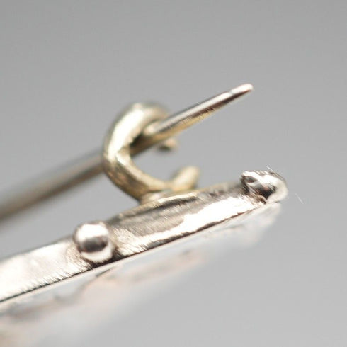 1895 Antique British Sterling Silver Brooch, Japonisme, Bird Design, 3.6g, Richard John Wakefield