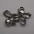 Vintage Sterling Silver Marcasite Ribbon Design Brooch 10.5g