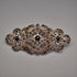 Vintage Black Onyx & Marcasite Sterling Silver Large Brooch 12.1g