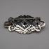Vintage Black Onyx & Marcasite Sterling Silver Large Brooch 12.1g