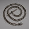 Circa 1919 English Antique Sterling Silver Albert Chain 40g (Fob not included)