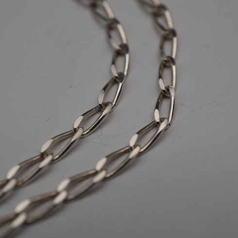 Vintage Sterling Silver & Amber Triple Rectangle Drop Necklace 45cm 11g