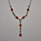 Vintage Sterling Silver & Amber Y-Drop Necklace 48cm 9g