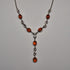 Vintage Sterling Silver & Amber Y-Drop Necklace 48cm 9g