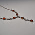 Vintage Sterling Silver & Amber Y-Drop Necklace 48cm 9g