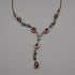 Vintage Sterling Silver & Amber Y-Drop Necklace 48cm 9g