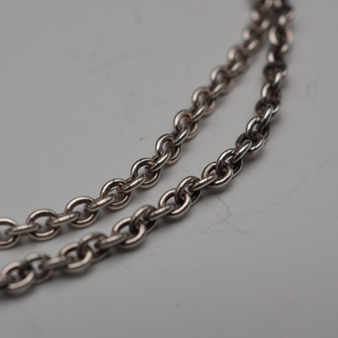 Vintage Sterling Silver & Amber Y-Drop Necklace 48cm 9g