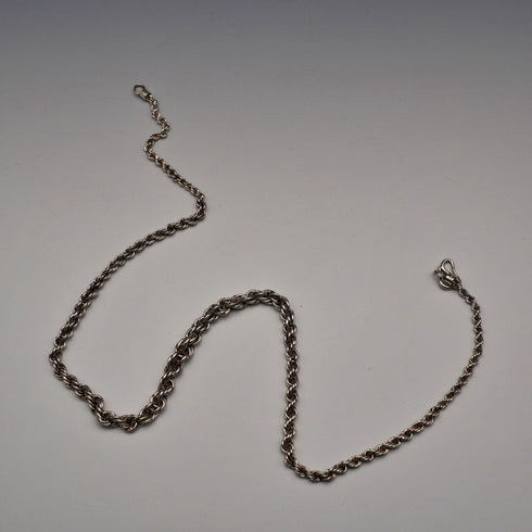 Vintage Sterling Silver Twist Rope Chain Necklace 50cm 28g