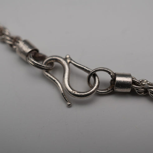 Vintage Sterling Silver Twist Rope Chain Necklace 50cm 28g