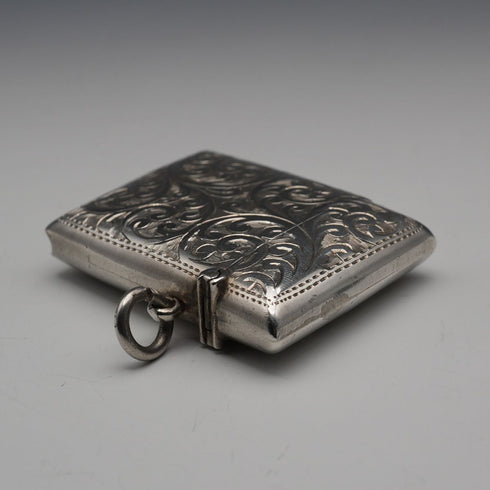 1900 English Antique Sterling Silver Vesta Case 22g S&A