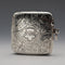 1901 British Antique Sterling Silver Curved Vesta Case for Left-Handed Users 38g Hilliard & Thomason