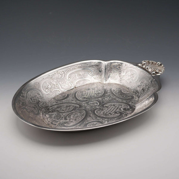 British Vintage Silver Plate Oval Dish by Barker Ellis