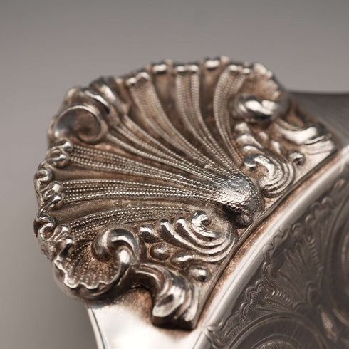 British Vintage Silver Plate Oval Dish by Barker Ellis