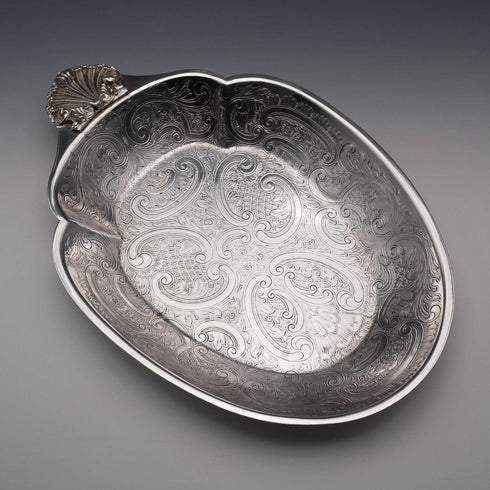 British Vintage Silver Plate Oval Dish by Barker Ellis