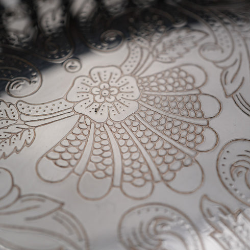 Vintage Silver-Plated Small Round Gallery Tray, 23cm Diameter