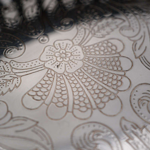 Vintage Silver-Plated Small Round Gallery Tray, 23cm Diameter