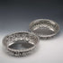 Pair of Antique English Silver Plate Pierced Round Dishes by Mappin Brothers