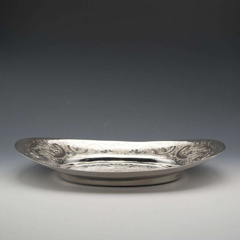 English Vintage Silverplate Oval Dish by Mappin&Webb, Excellent Condition with Original Box