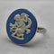 Vintage British Jewelry, Wedgwood Jasperware Sterling Silver Ring (JP size 14)