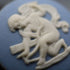 Vintage British Jewelry, Wedgwood Jasperware Sterling Silver Ring (JP size 14)