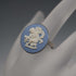 Vintage British Jewelry, Wedgwood Jasperware Sterling Silver Ring (JP size 14)