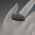 Vintage Sterling Silver & Marcasite Cluster Ring (Japan size 17)