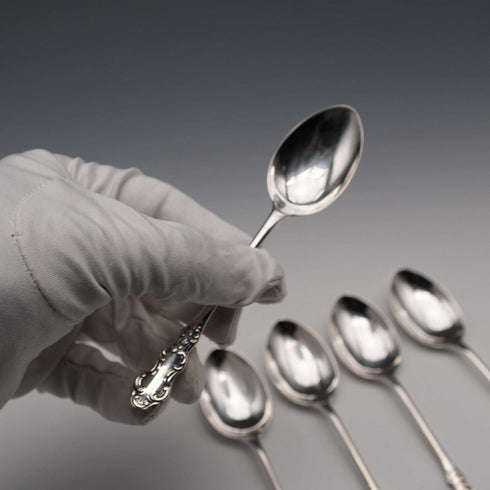 1960 UK Vintage Sterling Silver Teaspoon Set of 5, Total 63g, Turner & Simpson