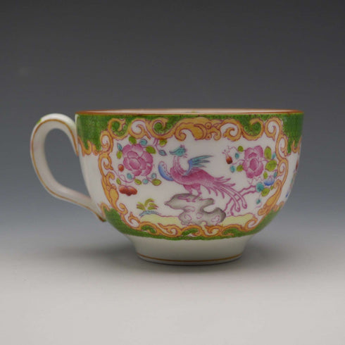 英國古董 Minton 綠色鬥雞杯碟