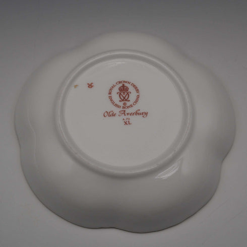 1977年 英國 皇家皇冠德比 「老艾維斯伯里」 骨瓷小碟 直徑145mm