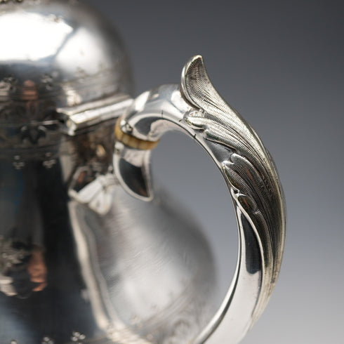 1880年頃 英国アンティーク シルバープレート製 ティーポット メーカー不明