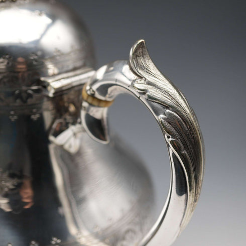 1880年頃 英国アンティーク シルバープレート製 ティーポット メーカー不明