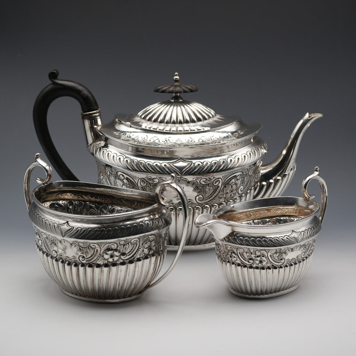 1900年頃 英国アンティーク シルバープレート製 ティーセット