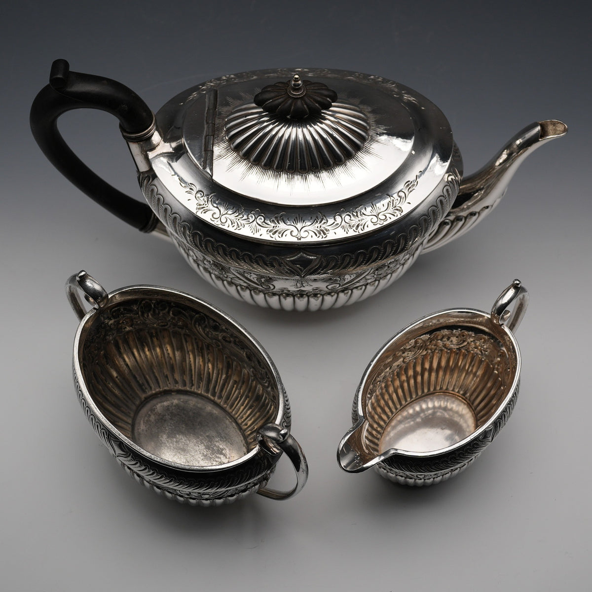 1900年頃 英国アンティーク シルバープレート製 ティーセット