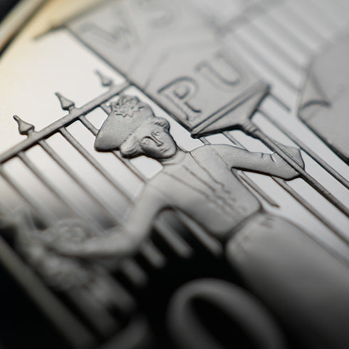 英國 50 便士紀念銀幣 婦女社會政治聯盟成立 100 週年 Royal Mint 附保護殼和說明書