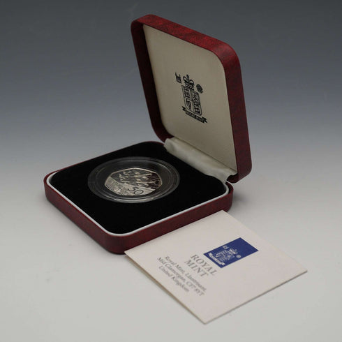 英国 50ペンス記念銀貨 第二次世界大戦 D-デ50周年 RoyalMint ケース・説明書付