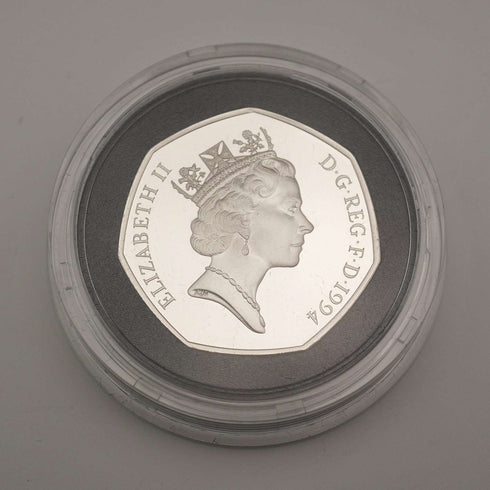英国 50ペンス記念銀貨 第二次世界大戦 D-デ50周年 RoyalMint ケース・説明書付
