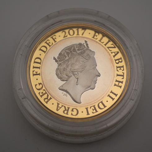 英國 2 英鎊紀念銀幣 珍·奧斯汀逝世 200 週年 Royal Mint 附保護盒及說明書