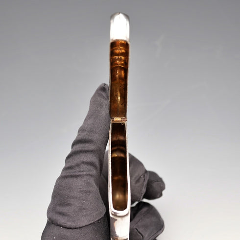 1905年 英國古董 純銀製大型名片盒 97g John Rose