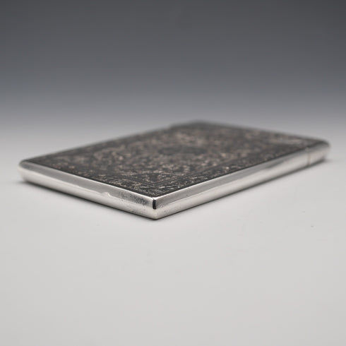 1882 British Antique Sterling Silver Card Case 56g Deakin & Francis Ltd