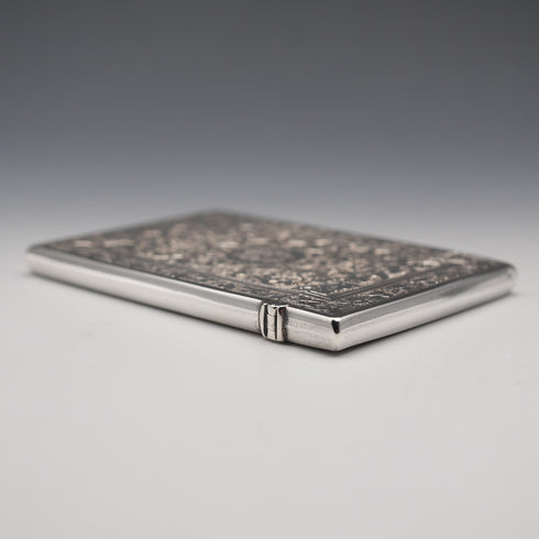 1882 British Antique Sterling Silver Card Case 56g Deakin & Francis Ltd