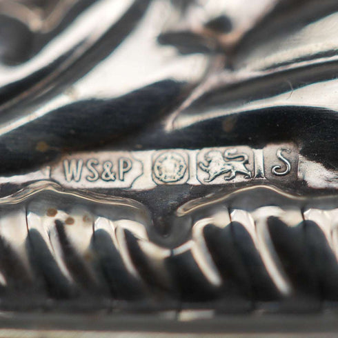 英国ヴィンテージ 純銀表装 レザー張り アドレス帳 未使用品 Whitehill Silver