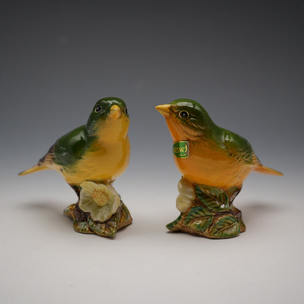 英国ヴィンテージ Beswick ベズウィック カワラヒワ フィギュリン 2体セット(No.2105)