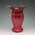 UK Vintage Victorian Cranberry Glass Enamel Decorated Jug