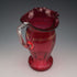 UK Vintage Victorian Cranberry Glass Enamel Decorated Jug