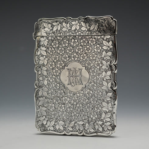 1885年 英國古董 純銀名片盒 54克 Frederick Marson