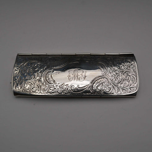 1907年 英国アンティーク 純銀製メガネケース メガネセット White & Reynolds