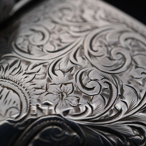 1907年 英国アンティーク 純銀製メガネケース メガネセット White & Reynolds