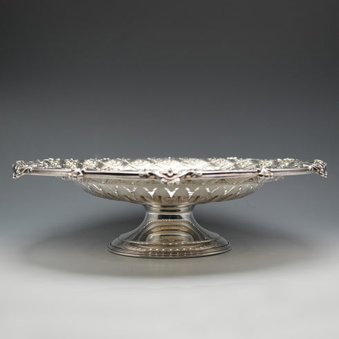 1865年 英国アンティーク シルバープレート製 コンポート 直径29cm