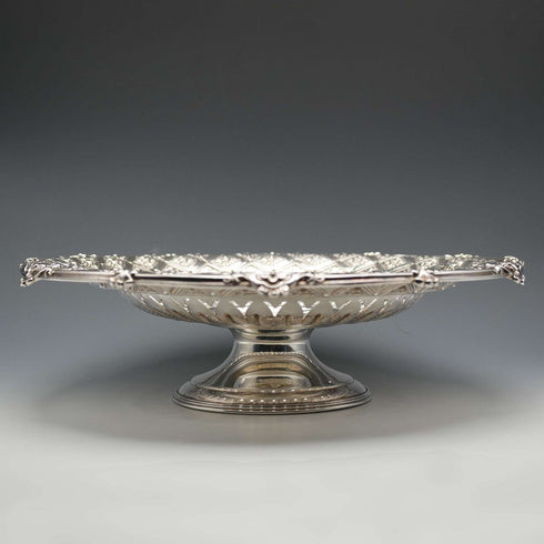 1865年 英国アンティーク シルバープレート製 コンポート 直径29cm