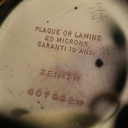 1930年頃 スイス ゼニス 懐中時計 スワンネック機械式 金張りハンターケース 動作良好